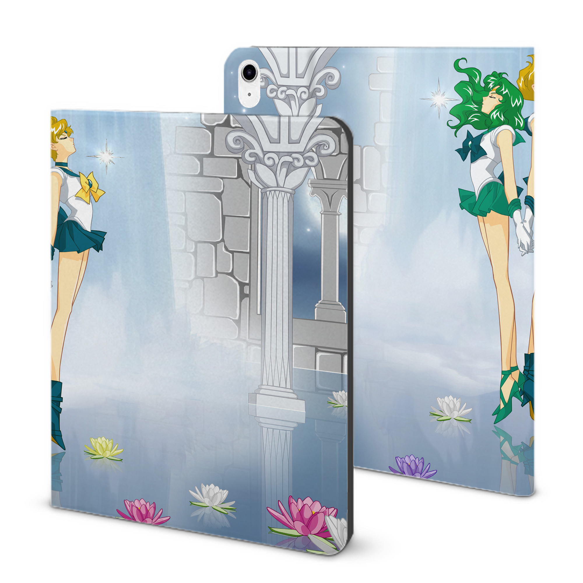 （画像用） 美少女戦士セーラームーン Sailor Moon IPad ケース ブック型 PUレザー TPU 耐衝撃 軽量 薄型 ペン収納なし 全面保護 IPad 各モデル対応